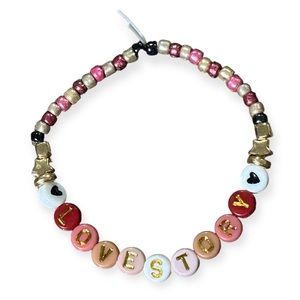 Taylor Swift Eras Tour stretchy handmade friendship bracelet. Love Story
